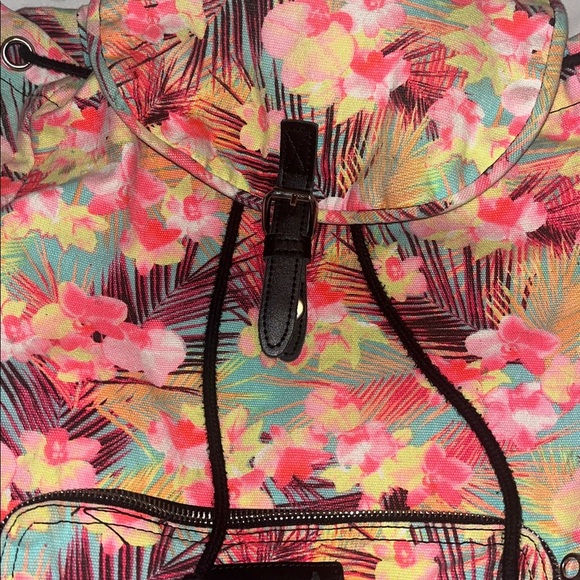Victoria’s Secret PINK Galaxy Floral Multicolor campus Backpack - Picture 4 of 9
